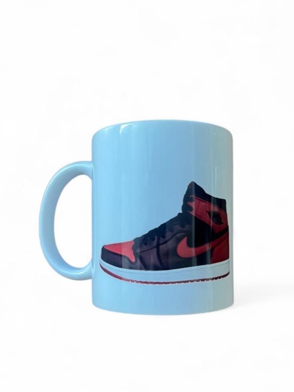 Jordan Shoe Graphic Mug with Red & Black Sneaker Illustration